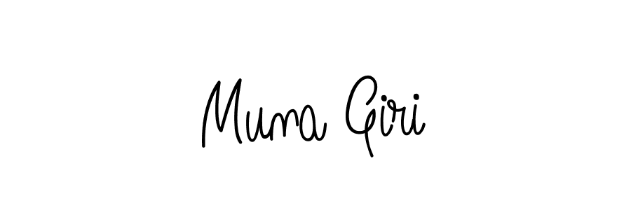 Create a beautiful signature design for name Muna Giri. With this signature (Angelique-Rose-font-FFP) fonts, you can make a handwritten signature for free. Muna Giri signature style 5 images and pictures png