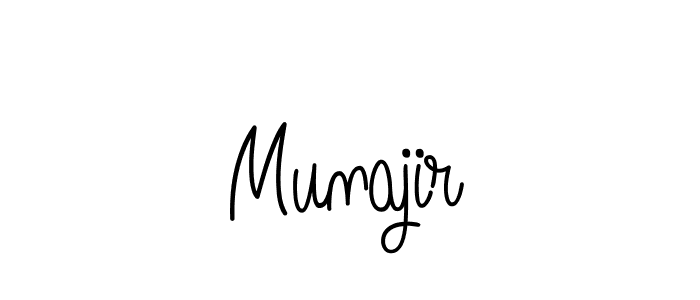 Create a beautiful signature design for name Munajir. With this signature (Angelique-Rose-font-FFP) fonts, you can make a handwritten signature for free. Munajir signature style 5 images and pictures png