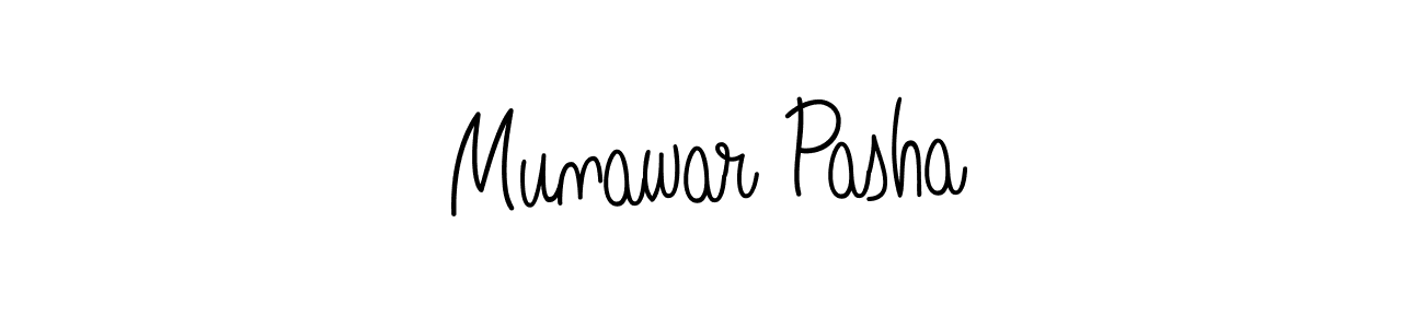 Munawar Pasha stylish signature style. Best Handwritten Sign (Angelique-Rose-font-FFP) for my name. Handwritten Signature Collection Ideas for my name Munawar Pasha. Munawar Pasha signature style 5 images and pictures png