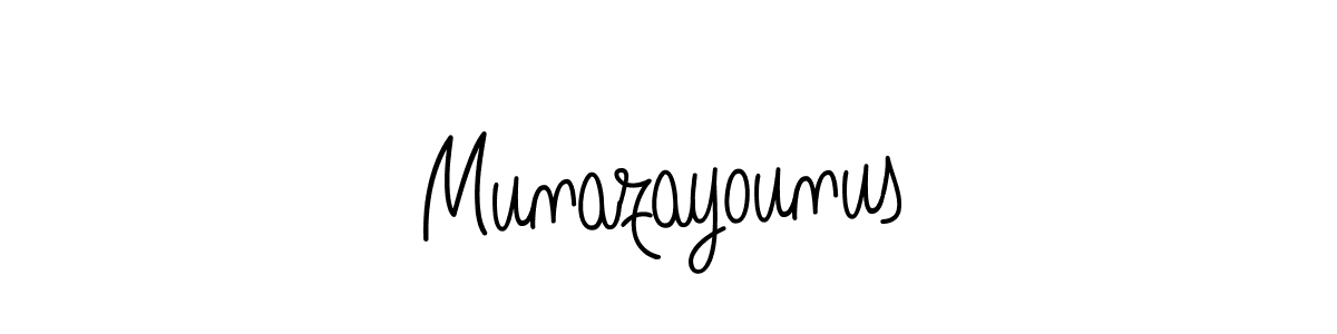 Munazayounus stylish signature style. Best Handwritten Sign (Angelique-Rose-font-FFP) for my name. Handwritten Signature Collection Ideas for my name Munazayounus. Munazayounus signature style 5 images and pictures png