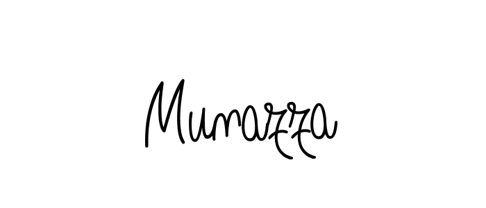 How to Draw Munazza signature style? Angelique-Rose-font-FFP is a latest design signature styles for name Munazza. Munazza signature style 5 images and pictures png