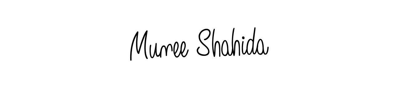 How to make Munee Shahida signature? Angelique-Rose-font-FFP is a professional autograph style. Create handwritten signature for Munee Shahida name. Munee Shahida signature style 5 images and pictures png