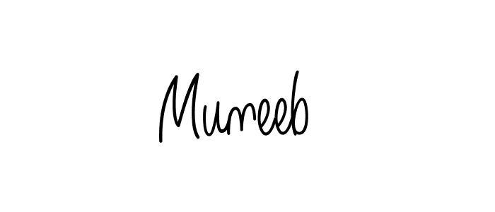 Create a beautiful signature design for name Muneeb . With this signature (Angelique-Rose-font-FFP) fonts, you can make a handwritten signature for free. Muneeb  signature style 5 images and pictures png