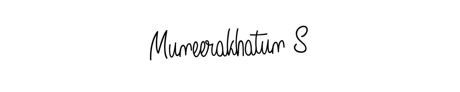 if you are searching for the best signature style for your name Muneerakhatun S. so please give up your signature search. here we have designed multiple signature styles  using Angelique-Rose-font-FFP. Muneerakhatun S signature style 5 images and pictures png