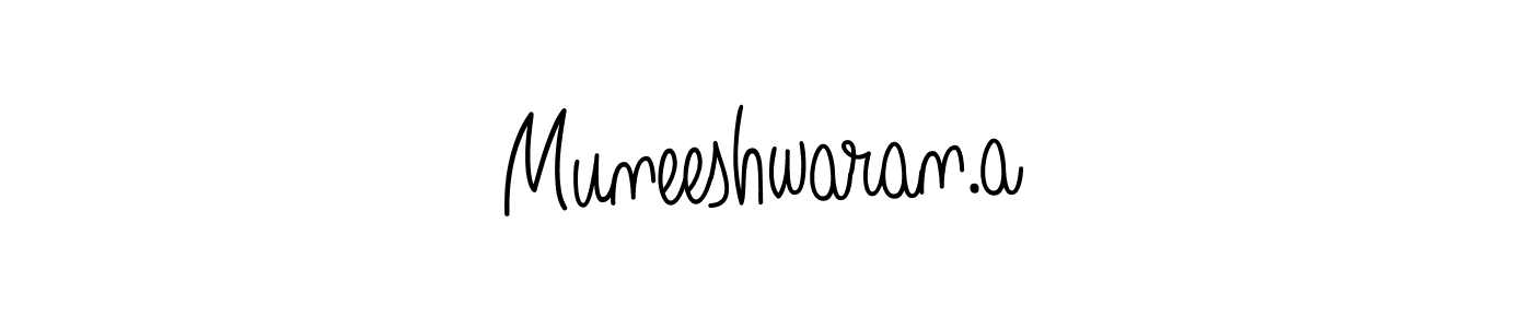 Muneeshwaran.a stylish signature style. Best Handwritten Sign (Angelique-Rose-font-FFP) for my name. Handwritten Signature Collection Ideas for my name Muneeshwaran.a. Muneeshwaran.a signature style 5 images and pictures png