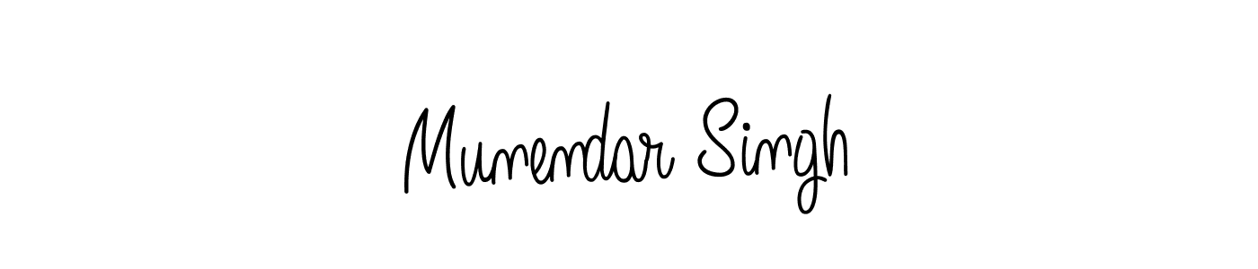 How to make Munendar Singh name signature. Use Angelique-Rose-font-FFP style for creating short signs online. This is the latest handwritten sign. Munendar Singh signature style 5 images and pictures png