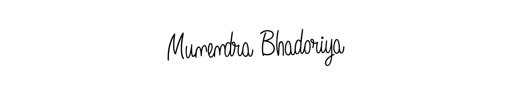 Munendra Bhadoriya stylish signature style. Best Handwritten Sign (Angelique-Rose-font-FFP) for my name. Handwritten Signature Collection Ideas for my name Munendra Bhadoriya. Munendra Bhadoriya signature style 5 images and pictures png