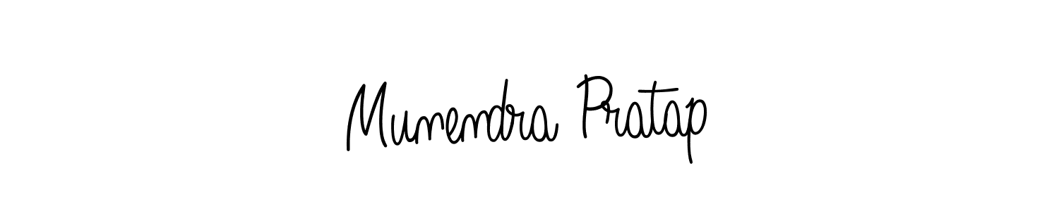 You should practise on your own different ways (Angelique-Rose-font-FFP) to write your name (Munendra Pratap) in signature. don't let someone else do it for you. Munendra Pratap signature style 5 images and pictures png