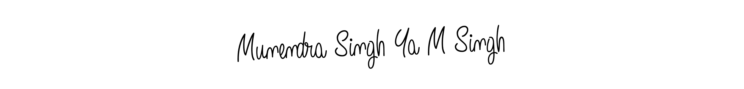 Use a signature maker to create a handwritten signature online. With this signature software, you can design (Angelique-Rose-font-FFP) your own signature for name Munendra Singh Ya M Singh. Munendra Singh Ya M Singh signature style 5 images and pictures png