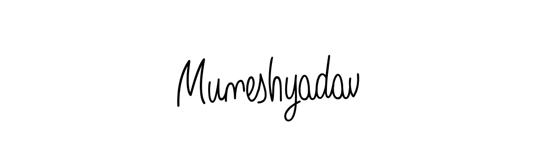 Also we have Muneshyadav name is the best signature style. Create professional handwritten signature collection using Angelique-Rose-font-FFP autograph style. Muneshyadav signature style 5 images and pictures png