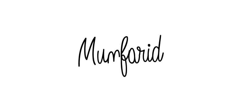 You should practise on your own different ways (Angelique-Rose-font-FFP) to write your name (Munfarid) in signature. don't let someone else do it for you. Munfarid signature style 5 images and pictures png