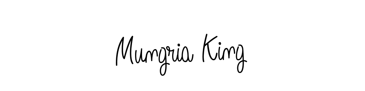 Design your own signature with our free online signature maker. With this signature software, you can create a handwritten (Angelique-Rose-font-FFP) signature for name Mungria King. Mungria King signature style 5 images and pictures png