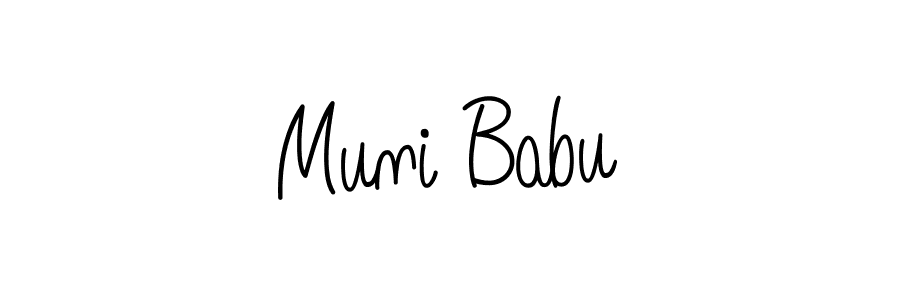 How to make Muni Babu signature? Angelique-Rose-font-FFP is a professional autograph style. Create handwritten signature for Muni Babu name. Muni Babu signature style 5 images and pictures png