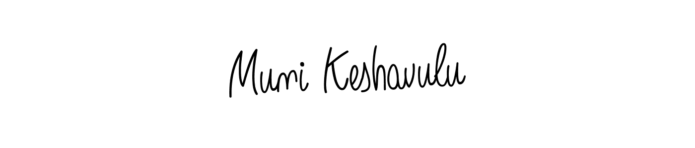 Design your own signature with our free online signature maker. With this signature software, you can create a handwritten (Angelique-Rose-font-FFP) signature for name Muni Keshavulu. Muni Keshavulu signature style 5 images and pictures png