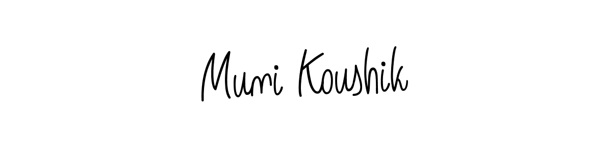 Similarly Angelique-Rose-font-FFP is the best handwritten signature design. Signature creator online .You can use it as an online autograph creator for name Muni Koushik. Muni Koushik signature style 5 images and pictures png