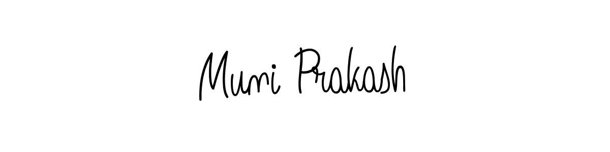 How to make Muni Prakash name signature. Use Angelique-Rose-font-FFP style for creating short signs online. This is the latest handwritten sign. Muni Prakash signature style 5 images and pictures png