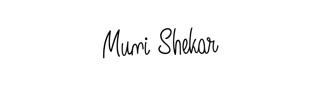 Create a beautiful signature design for name Muni Shekar. With this signature (Angelique-Rose-font-FFP) fonts, you can make a handwritten signature for free. Muni Shekar signature style 5 images and pictures png