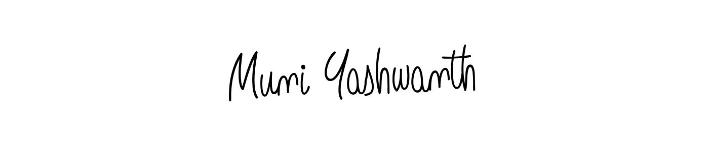 Design your own signature with our free online signature maker. With this signature software, you can create a handwritten (Angelique-Rose-font-FFP) signature for name Muni Yashwanth. Muni Yashwanth signature style 5 images and pictures png
