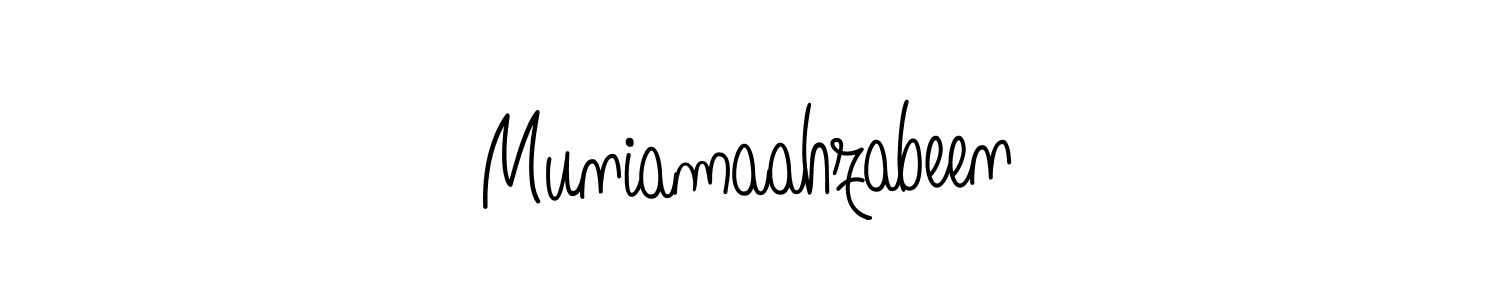 How to make Muniamaahzabeen signature? Angelique-Rose-font-FFP is a professional autograph style. Create handwritten signature for Muniamaahzabeen name. Muniamaahzabeen signature style 5 images and pictures png