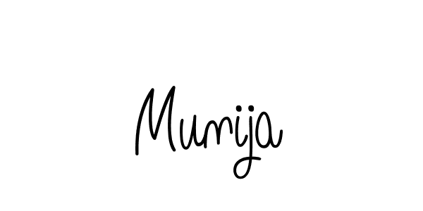 How to Draw Munija signature style? Angelique-Rose-font-FFP is a latest design signature styles for name Munija. Munija signature style 5 images and pictures png