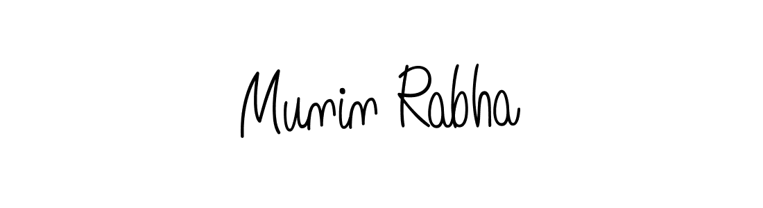Munin Rabha stylish signature style. Best Handwritten Sign (Angelique-Rose-font-FFP) for my name. Handwritten Signature Collection Ideas for my name Munin Rabha. Munin Rabha signature style 5 images and pictures png