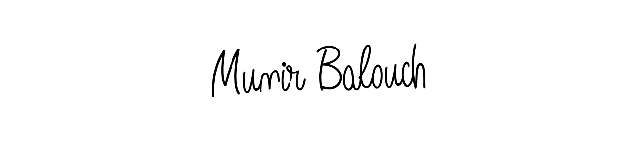 Design your own signature with our free online signature maker. With this signature software, you can create a handwritten (Angelique-Rose-font-FFP) signature for name Munir Balouch. Munir Balouch signature style 5 images and pictures png