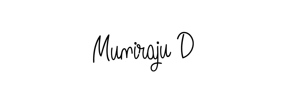 Also we have Muniraju D name is the best signature style. Create professional handwritten signature collection using Angelique-Rose-font-FFP autograph style. Muniraju D signature style 5 images and pictures png