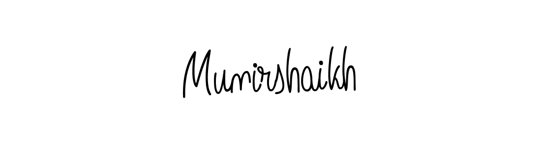 Make a beautiful signature design for name Munirshaikh. With this signature (Angelique-Rose-font-FFP) style, you can create a handwritten signature for free. Munirshaikh signature style 5 images and pictures png