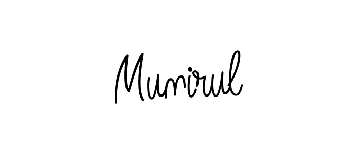 How to Draw Munirul signature style? Angelique-Rose-font-FFP is a latest design signature styles for name Munirul. Munirul signature style 5 images and pictures png