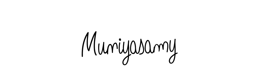 Make a beautiful signature design for name Muniyasamy. With this signature (Angelique-Rose-font-FFP) style, you can create a handwritten signature for free. Muniyasamy signature style 5 images and pictures png