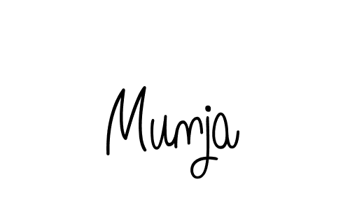 Design your own signature with our free online signature maker. With this signature software, you can create a handwritten (Angelique-Rose-font-FFP) signature for name Munja. Munja signature style 5 images and pictures png