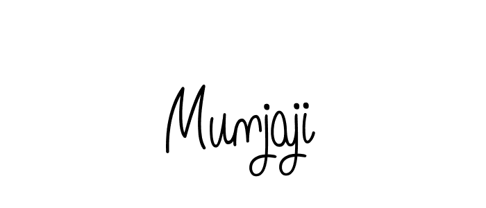 The best way (Angelique-Rose-font-FFP) to make a short signature is to pick only two or three words in your name. The name Munjaji include a total of six letters. For converting this name. Munjaji signature style 5 images and pictures png
