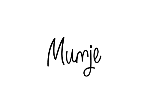 Design your own signature with our free online signature maker. With this signature software, you can create a handwritten (Angelique-Rose-font-FFP) signature for name Munje. Munje signature style 5 images and pictures png