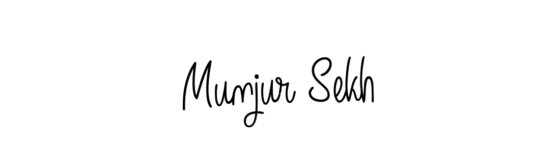 How to Draw Munjur Sekh signature style? Angelique-Rose-font-FFP is a latest design signature styles for name Munjur Sekh. Munjur Sekh signature style 5 images and pictures png
