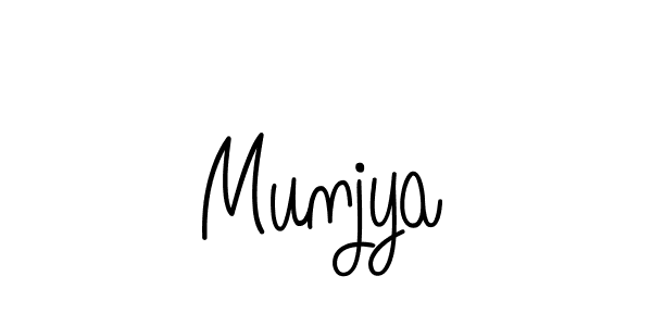 Design your own signature with our free online signature maker. With this signature software, you can create a handwritten (Angelique-Rose-font-FFP) signature for name Munjya. Munjya signature style 5 images and pictures png