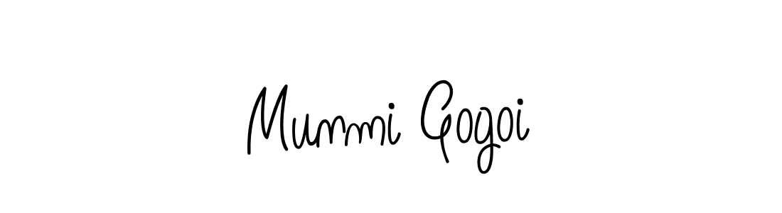 Munmi Gogoi stylish signature style. Best Handwritten Sign (Angelique-Rose-font-FFP) for my name. Handwritten Signature Collection Ideas for my name Munmi Gogoi. Munmi Gogoi signature style 5 images and pictures png