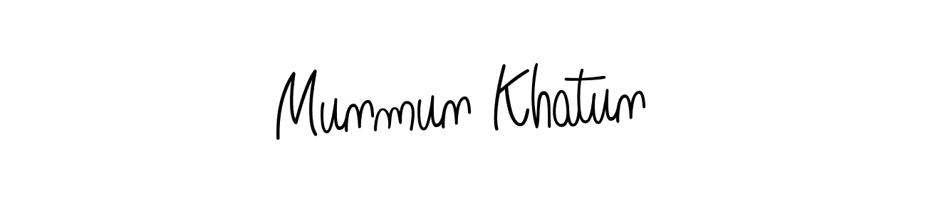 Munmun Khatun stylish signature style. Best Handwritten Sign (Angelique-Rose-font-FFP) for my name. Handwritten Signature Collection Ideas for my name Munmun Khatun. Munmun Khatun signature style 5 images and pictures png