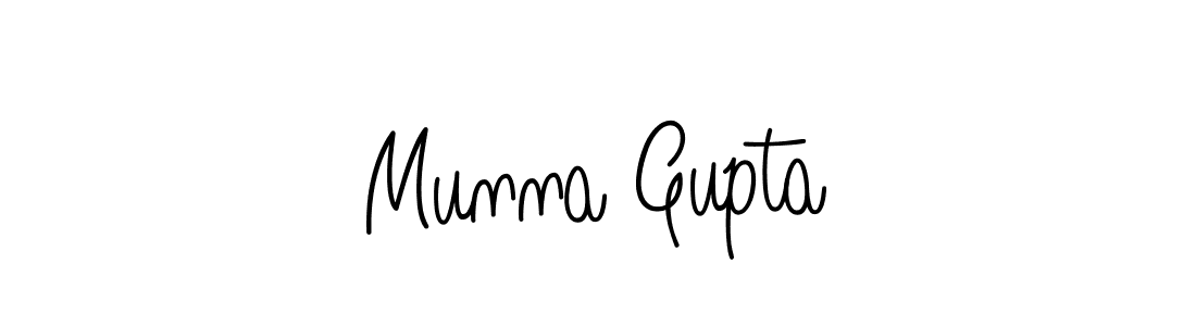 Munna Gupta stylish signature style. Best Handwritten Sign (Angelique-Rose-font-FFP) for my name. Handwritten Signature Collection Ideas for my name Munna Gupta. Munna Gupta signature style 5 images and pictures png