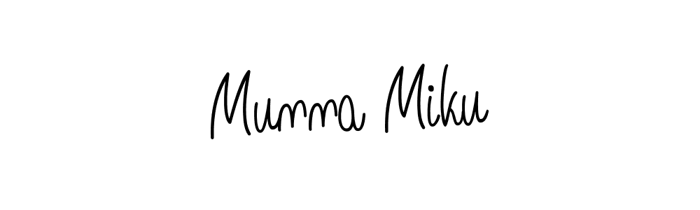Munna Miku stylish signature style. Best Handwritten Sign (Angelique-Rose-font-FFP) for my name. Handwritten Signature Collection Ideas for my name Munna Miku. Munna Miku signature style 5 images and pictures png