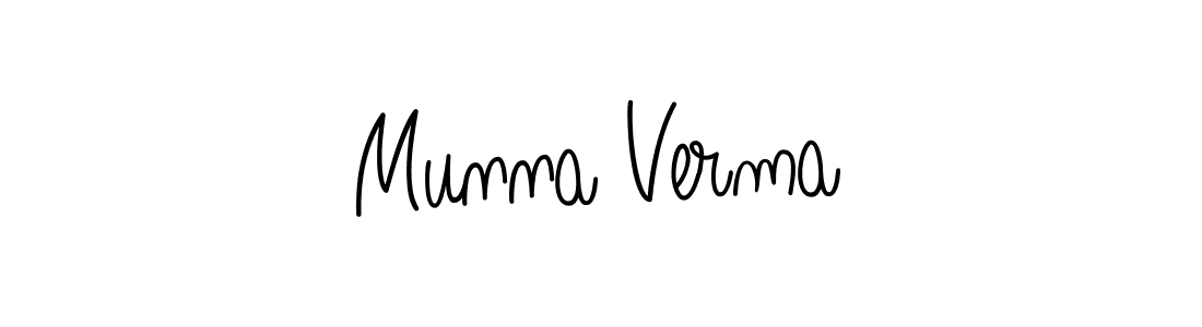 Munna Verma stylish signature style. Best Handwritten Sign (Angelique-Rose-font-FFP) for my name. Handwritten Signature Collection Ideas for my name Munna Verma. Munna Verma signature style 5 images and pictures png