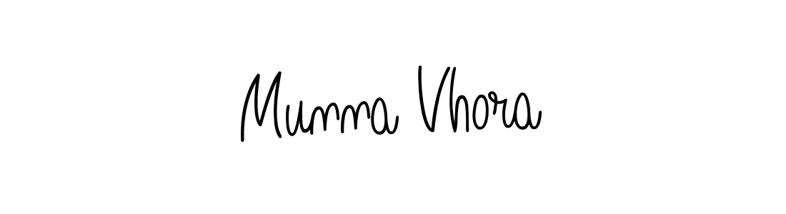 Use a signature maker to create a handwritten signature online. With this signature software, you can design (Angelique-Rose-font-FFP) your own signature for name Munna Vhora. Munna Vhora signature style 5 images and pictures png