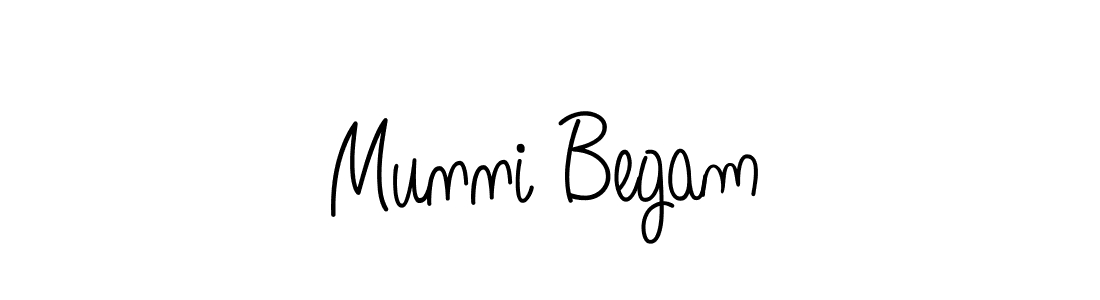 Create a beautiful signature design for name Munni Begam. With this signature (Angelique-Rose-font-FFP) fonts, you can make a handwritten signature for free. Munni Begam signature style 5 images and pictures png