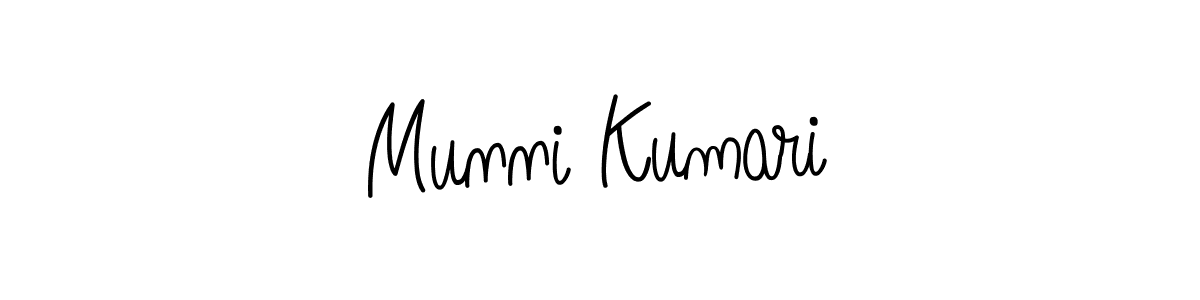 Use a signature maker to create a handwritten signature online. With this signature software, you can design (Angelique-Rose-font-FFP) your own signature for name Munni Kumari. Munni Kumari signature style 5 images and pictures png