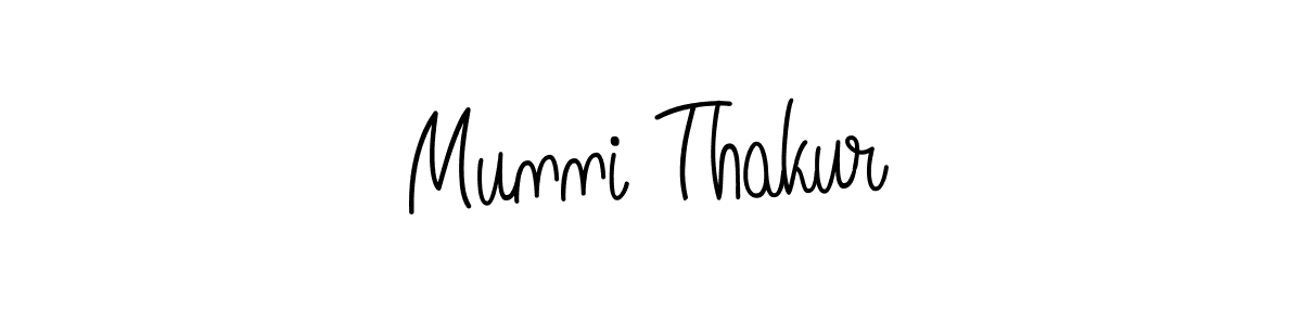 Use a signature maker to create a handwritten signature online. With this signature software, you can design (Angelique-Rose-font-FFP) your own signature for name Munni Thakur. Munni Thakur signature style 5 images and pictures png