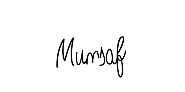 The best way (Angelique-Rose-font-FFP) to make a short signature is to pick only two or three words in your name. The name Munsaf include a total of six letters. For converting this name. Munsaf signature style 5 images and pictures png