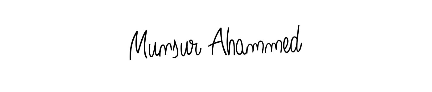 Munsur Ahammed stylish signature style. Best Handwritten Sign (Angelique-Rose-font-FFP) for my name. Handwritten Signature Collection Ideas for my name Munsur Ahammed. Munsur Ahammed signature style 5 images and pictures png