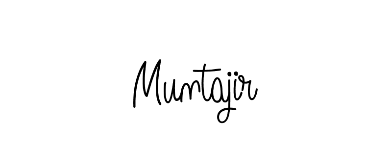 Make a beautiful signature design for name Muntajir. With this signature (Angelique-Rose-font-FFP) style, you can create a handwritten signature for free. Muntajir signature style 5 images and pictures png