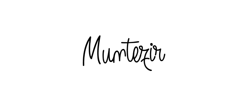 Design your own signature with our free online signature maker. With this signature software, you can create a handwritten (Angelique-Rose-font-FFP) signature for name Muntezir. Muntezir signature style 5 images and pictures png