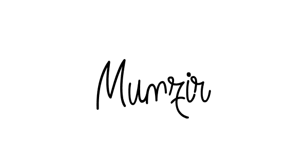 You should practise on your own different ways (Angelique-Rose-font-FFP) to write your name (Munzir) in signature. don't let someone else do it for you. Munzir signature style 5 images and pictures png