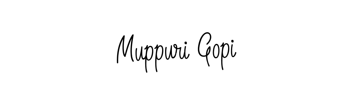 Use a signature maker to create a handwritten signature online. With this signature software, you can design (Angelique-Rose-font-FFP) your own signature for name Muppuri Gopi. Muppuri Gopi signature style 5 images and pictures png